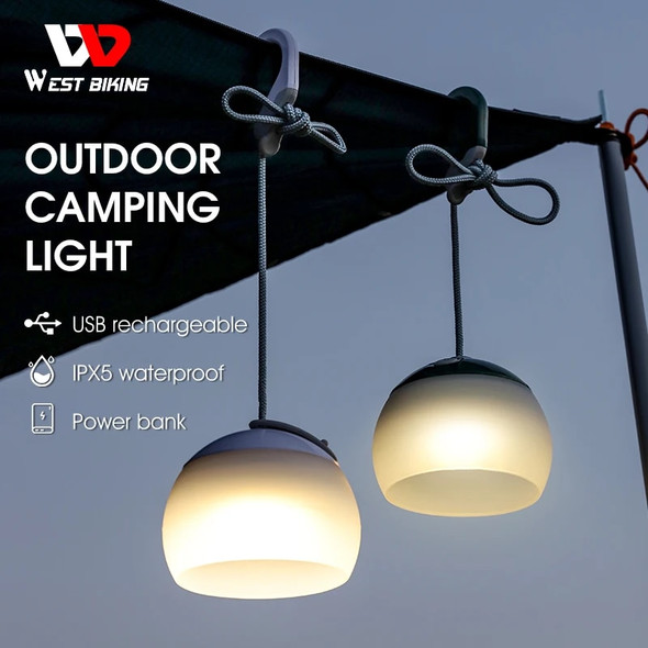 Portable Camping Light USB Rechargeable Hook Camping Lantern Adjustable Outdoor Waterproof Tent Lights Emergency Table Lamp