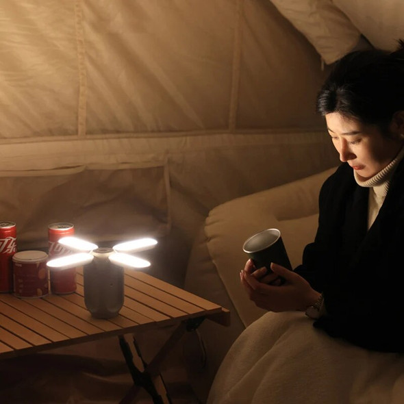 2023 Portable Usb Rechargeable Powered Led Camping Light Outdoor Tent Lantern Lamp Portable Collapsible Hanging Camping Lamp