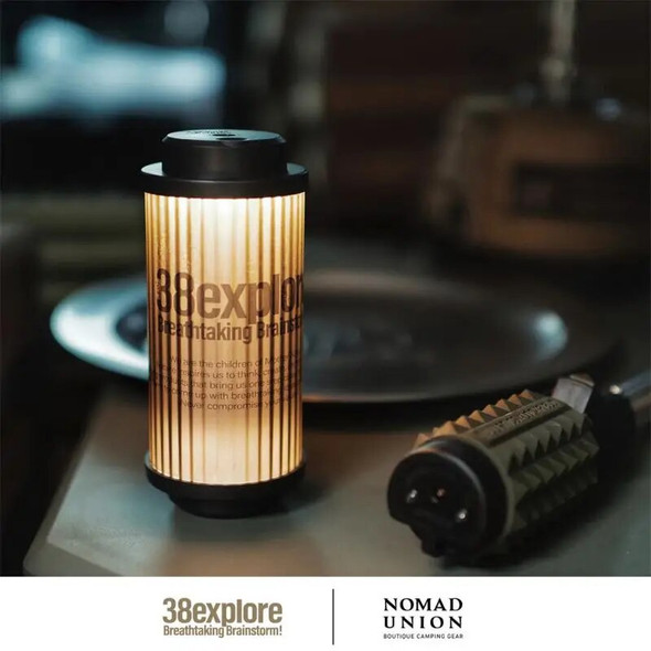 1-4PCS for 38 Explore Model 38-KT Portable Camping Lamp Vintage Tent Lighting Waterproof Touch Switch Rechargeable Outdoor Lamps