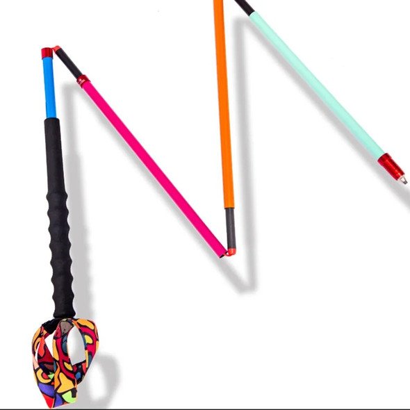 100% Carbon fiber trekking Poles Colorful Ultralight Walking Stick Foldable climbing stick 4-section Portable Travel Hiking Pole