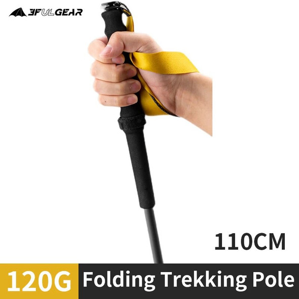 3F UL GEAR Folding Trekking Poles Carbon Fiber Titanium Alloy Climbing Stick Walking Stick For Camping Trail Running Hiking