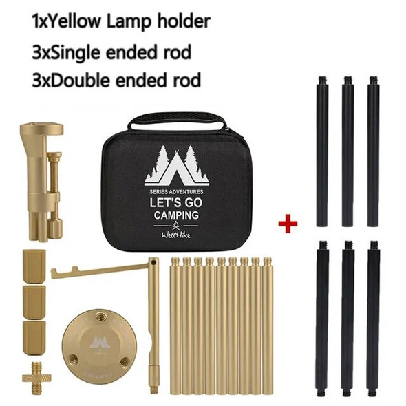 BATOT Multifunctional Camping Lamp Stand Aluminum Alloy Tripod Outdoor Portable Table Hanging Fixing Stand for Camping Fishing