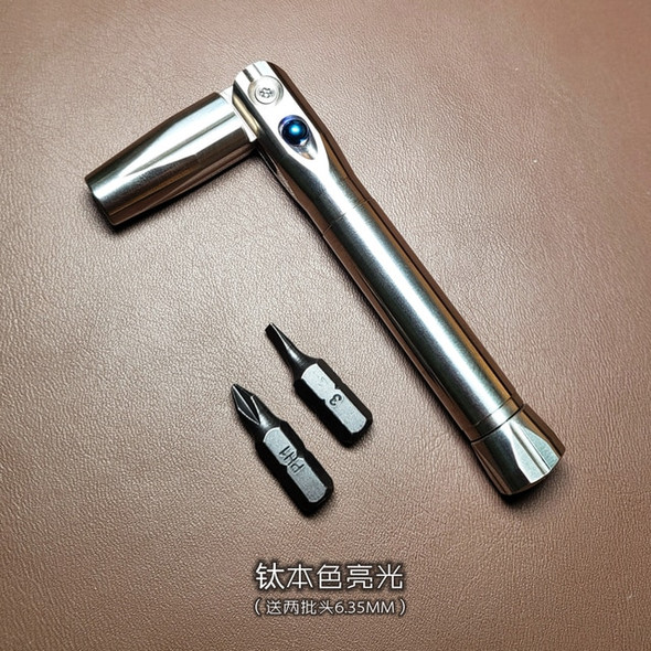 EDC Titanium Alloy Screwdriver Portable Gadget Cross Bit Riding Equipment Outdoor Camping Multi-functional Gear EDC Pocket Tools