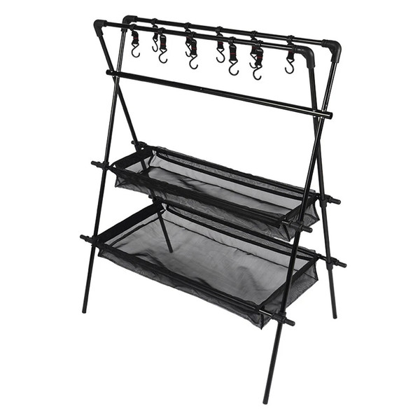 Outdoor Camping Cups Bowls Drying Rack Hung Shelf Bracket Picnic BBQ Tableware Cookware Storage Rack Campsite Tools Shelf