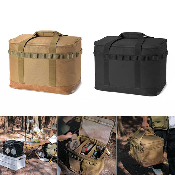 Utensils Kit Organizer Large Capacity Outdoor Picnic Storage Sack Waterproof Tableware Bag Multi Functional for Traveling Hiking