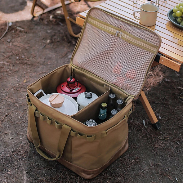 Utensils Kit Organizer Large Capacity Outdoor Picnic Storage Sack Waterproof Tableware Bag Multi Functional for Traveling Hiking