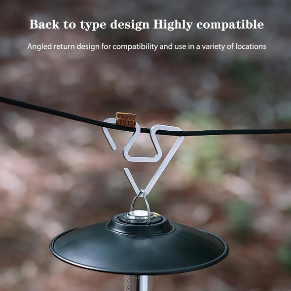 Multifunctional Tent Light Hangers Travel Survival Kit Lantern Stand Hooks Stainless Steel Lightweight Strong for Outdoor Hiking