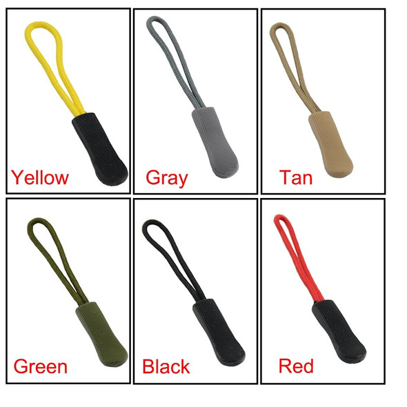 10pcs Camping Bag Zipper Pulls Replacement Backpack Clothes Zipper Tag Cord Puller EDC Outdoor Camp Extension Fixer Travel Kit