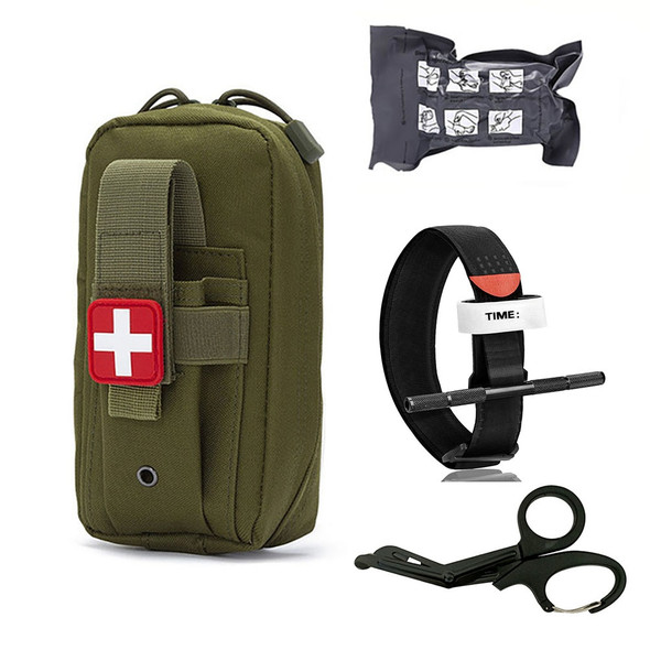 RESCUE IFAK Trauma Kit First Aid Medical Pouch Emergency Survival Gear and Equipment with Molle Car Travel Hiking
