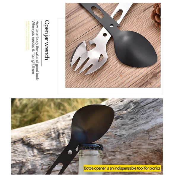 Rust-resistant Outdoor Durable Outdoor Utensil Tool Picnic Top-rated Ergonomic Spoon Convenient Camping Cutlery Kit Travel Fork