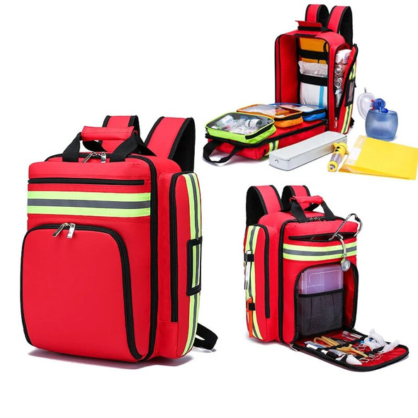 First Aid Kits Emergency Rescue Backpacks Large Capacity Sorted Storage Outdoor Camping Survival Kits Medical Kits Travel Bags