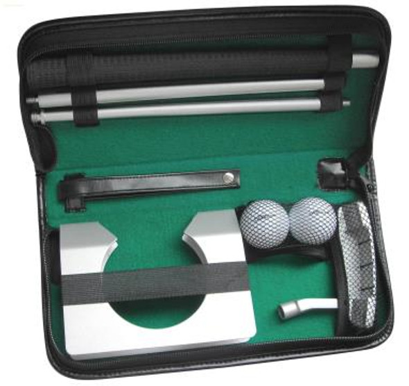 Portable Travel Indoor Golf Putting Practice Kit Ball Aluminum Alloy Golf Putting Training Set