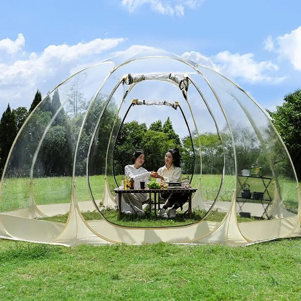 Transparent Dome Tent Camping Tent Outdoor Waterproof 10-15 Person Transparent Mushroom Tent For Wild Trips Hiking SurvivalOutdo