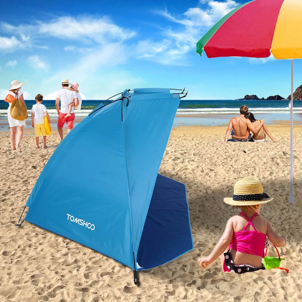 2 Person Beach Tent Outdoor Sports Sunshade Tent Camping Sunshine Shelter for Fishing Picnic Beach Park