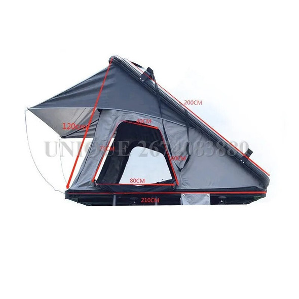 Automatic Open 2-3 Person Aluminum Hard Shell Car Roof Top Tent for Camping