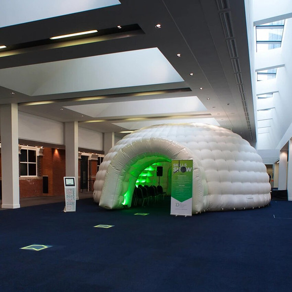 FUNWORLD White Inflatable Dome Air Tent With Led Light Igloo Camping Tent Dome Tents FUNWORLD White Inflatable Dome Air Tent With Led Light Igloo Camping Tent Dome Tents