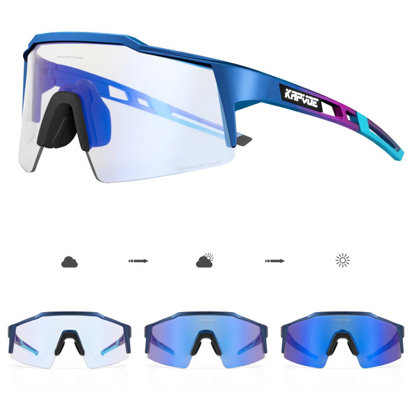 KAPVOE Photochromic Cycling Sunglasses Men MTB Cycling Glasse Women Road Bicycle Glasses UV400 Outdoor Bicycle Sunglasses KAPVOE Photochromic Cycling Sunglasses Men MTB Cycling Glasse Women Road Bicycle Glasses UV400 Outdoor Bicycle Sunglasses