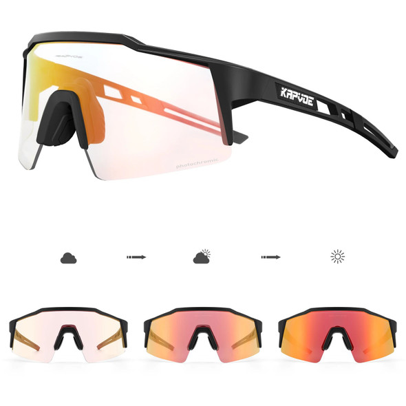 KAPVOE Photochromic Cycling Sunglasses Men MTB Cycling Glasse Women Road Bicycle Glasses UV400 Outdoor Bicycle Sunglasses