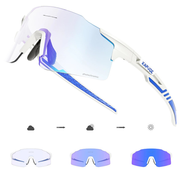 2023 New Photochromic Red or Blue Bike Cycling Sunglasses Sports Man Cycling Glasses MTB Glasses Eyewear Outdoor Bicycle Goggles