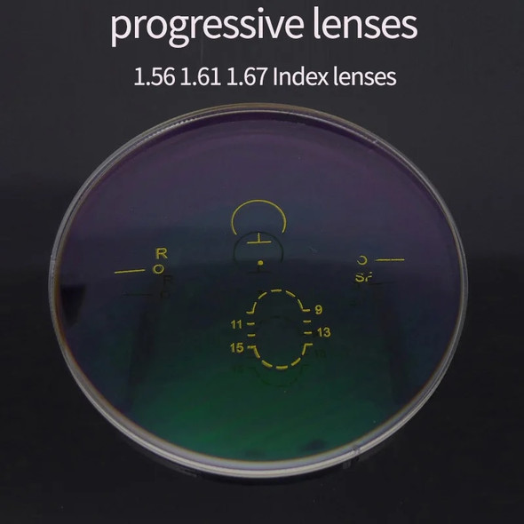 1.56 1.61 1.67 1.74(ADD +0.75~+3.00) Progressive Multifocal Lenses Prescription Myopia Hyperopia Short Middle Far Resin Lens