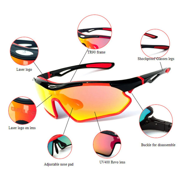 New Brand BOLLFO Polarized Glasses Cycling Bike Women Outdoor Sports Bicycle Sunglasses Men Golf Goggles Eyewear Myopia Frame