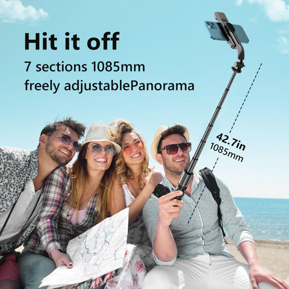 L12d Foldable Wireless Bluetooth Selfie Stick Tripod with Remote