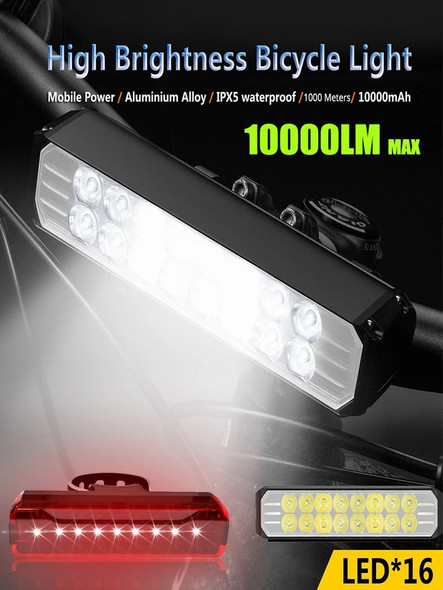 10000mAh Bicycle Headlights, Strong Light Charging, Aluminum Alloy 8000mah Bicycle LED Headlights, Cycling Equipment Accessories 10000mAh Bicycle Headlights, Strong Light Charging, Aluminum Alloy 8000mah Bicycle LED Headlights, Cycling Equipment Accessories