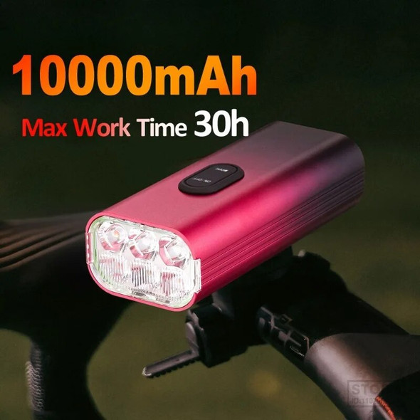 10000mAh Bicycle Front Light Hoisting Headlights Multifunctional Holder USB Charing Led Bike Light Garmin