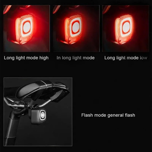 1pcs SEEMEE 200 Smart Bicycle Brake Light Tail RearLight 200 USB Charge Waterproof Headlight And Tail Light Sets 5 Gear Mode