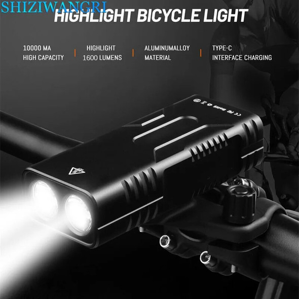 10000mAh Bicycle Light USB Rechargeable 5*T6 LED Flashlight For Bike Light Front Cycling MTB Road Headlight Aluminum Waterproof