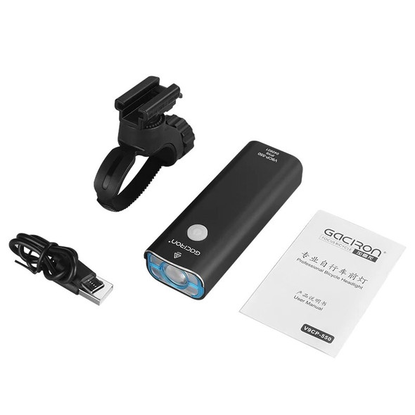 Gaciron Rechargeable Bike Light Front Handlebar Cycling Led Light 18650 Battery Flashlight Torch Headlight Bicycle Accessories