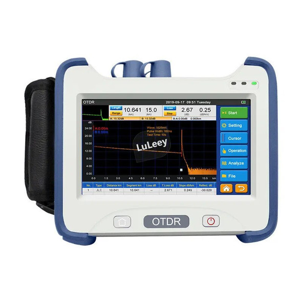 160km 4in1 Single Mode Multimode Multi-language OTDR 1625nm 7 Inch Screen 8G Memory VFL OPM Optical Time Domain Reflectometer