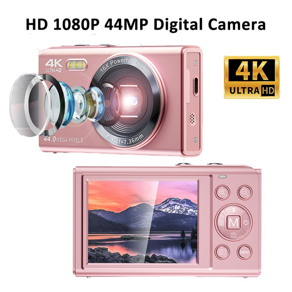 Hd 1080P Digital Camera 44MP Compact Cameras 2.4 Inches Rechargeable