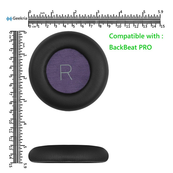 Geekria QuickFit Replacement Ear Pads for Plantronics BackBeat PRO Headphones Ear Cushions, Headset Earpads