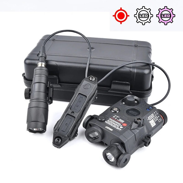 WADSN PEQ15 Red Dot Laser Aiming IR Battery Box M300 M600 Flashlight Tactical Dual Control Remote Switch Fit 20mm Rail