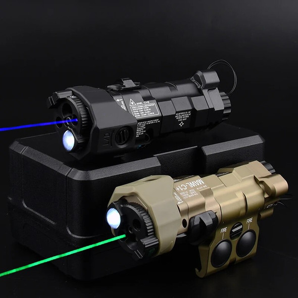 MAWL C1 Metal Metal IR Visible Red Green Blue Laser Tactical MAWL-C1 Upgrade WhiteLED Aiming Hunting Flashlight Mawl Dual Switch