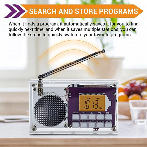 DIY Digital Radio Kit Digital Radio LCD Display Assemble Kit Shortwave