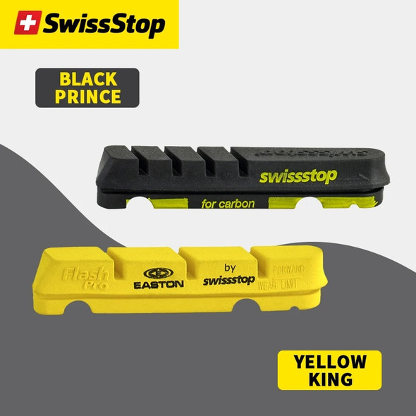 SwissStop Flash Pro/EVO Black Prince Yellow King Road Bike Brake Pads for Carbon Fiber Wheel Set Bicycle Brake Brake Pads