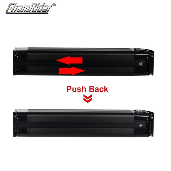 ChamRider Silverfish 014 Long Electric Bike Battery Box 48V Ebike Battery Case 36V 18650 Cells Holder 52V 13S8P