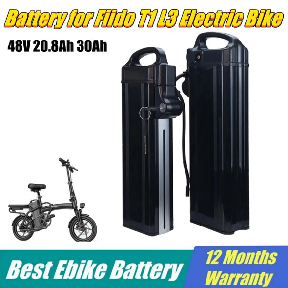 Ebike Battery for Fiido T1 L3 Electric Bike Replacement Battery 48V15Ah 20.8Ah 30Ah More Powerful Batteries 1000W Motor Ebike Battery for Fiido T1 L3 Electric Bike Replacement Battery 48V15Ah 20.8Ah 30Ah More Powerful Batteries 1000W Motor