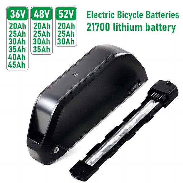 36V 48V 52V E-Bike Battery 20ah 25ah 30ah 35ah 40ah 45ah 350W-2000W Battery Electric Vehicle Bicycle Polly DP-9 Lower Tube 42V