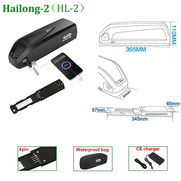 4Pin Hailong Ebike Battery 21700 36V 48V 52V 15Ah 20Ah 25Ah 50E M50T Electric Bike Lithium Pack for 1500W 1000W 750W 500W 350W 4Pin Hailong Ebike Battery 21700 36V 48V 52V 15Ah 20Ah 25Ah 50E M50T Electric Bike Lithium Pack for 1500W 1000W 750W 500W 350W