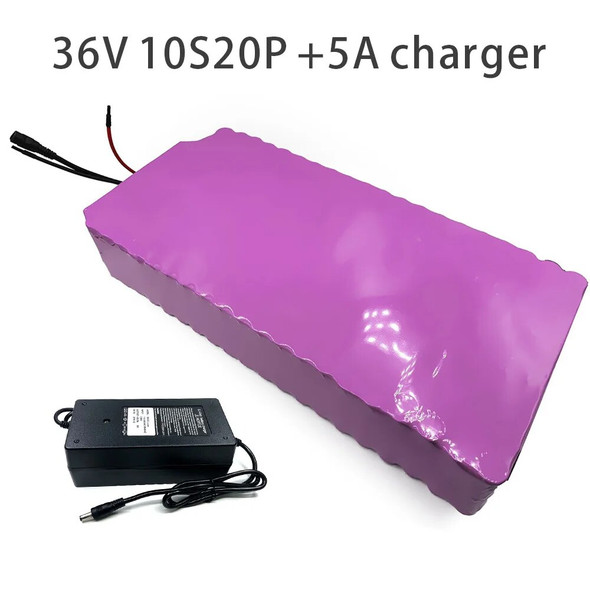 With 5A charger 70Ah 10S20P 36V battery e-bike ebike electric bicycle Li-ion customizable 420x210x75mm