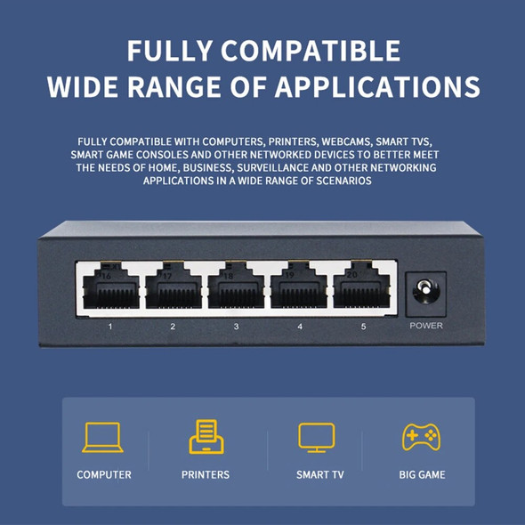 KuWFi Gigabit Network Switch 1000Mbps Ethernet Switch 5/8/10 Port RJ45 LAN Hub Desktop Fast Switch for Office Dormitory Home