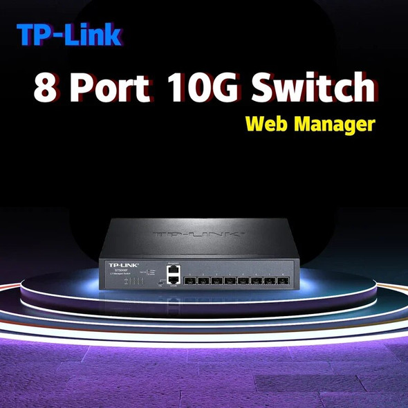 TP-Link 10gbps Switch Sfp+ All 8*10000mbps 3-layer Manager Network TL-ST5008F Internet Hub Switches 10G Ethernet Interrupteur