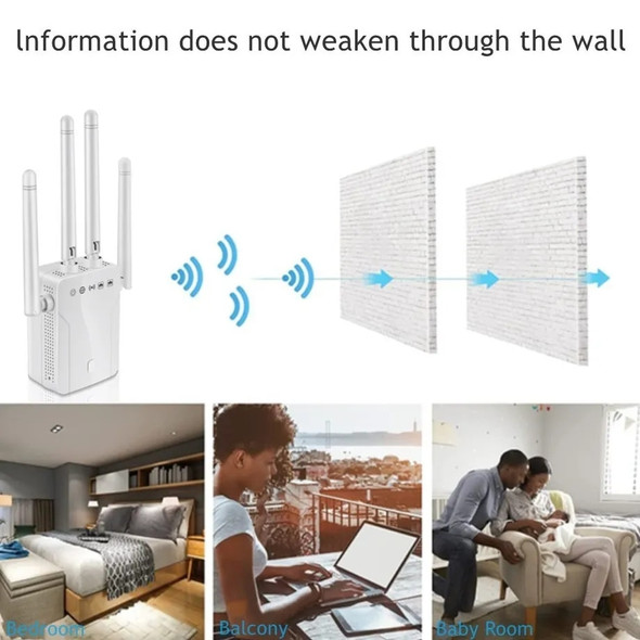 PzzPss Wireless M-95B Repeater Wifi Router 300M Signal Amplifier Extender 4 Antenna Router Signal Amplifier For Office Home