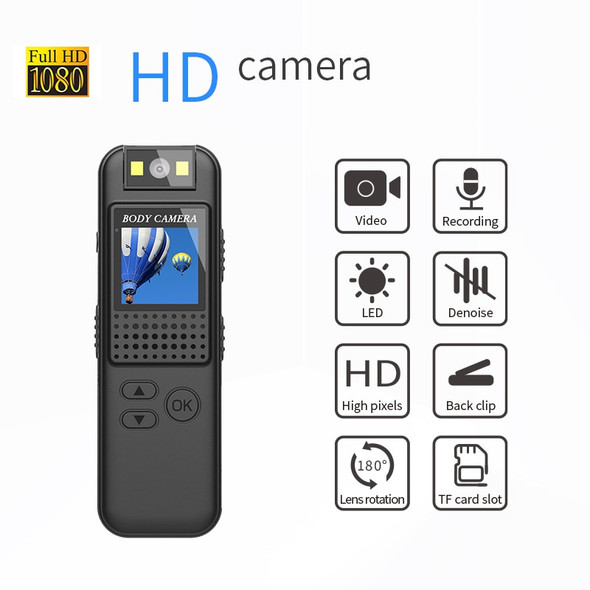 OULU Mini HD 1080P 0.85Inch Screen Camcorder With Microphone 180&deg;