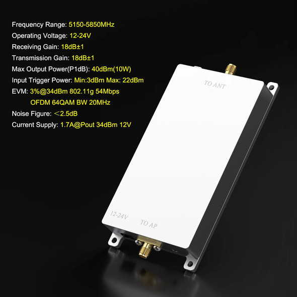 EDUP 20W/10W Bidirectional WiFi Booster Wireless WiFi Signal Extender Drone Signal Amplifier 5.8 Ghz Power UAV Range Extender EDUP 20W/10W Bidirectional WiFi Booster Wireless WiFi Signal Extender Drone Signal Amplifier 5.8 Ghz Power UAV Range Extender