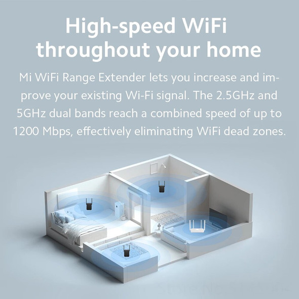 Xiaomi Mi Wifi Range Extender AC1200 2.4GHz And 5GHz Wifi Repeater 1200Mbps Wi-Fi Signal Amplifier Mi Wireless Router Xiaomi Mi Wifi Range Extender AC1200 2.4GHz And 5GHz Wifi Repeater 1200Mbps Wi-Fi Signal Amplifier Mi Wireless Router