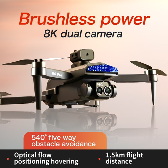 New D6 Pro Brushless Drone HD Dual ESC Camera 540° Obstacle New D6 Pro Brushless Drone HD Dual ESC Camera 540° Obstacle